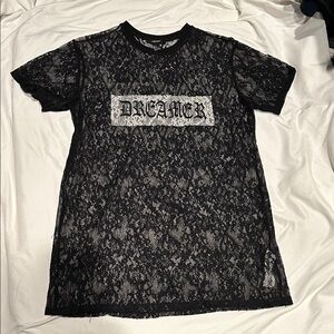 Black Lace 'Dreamer' T-Shirt/Dress